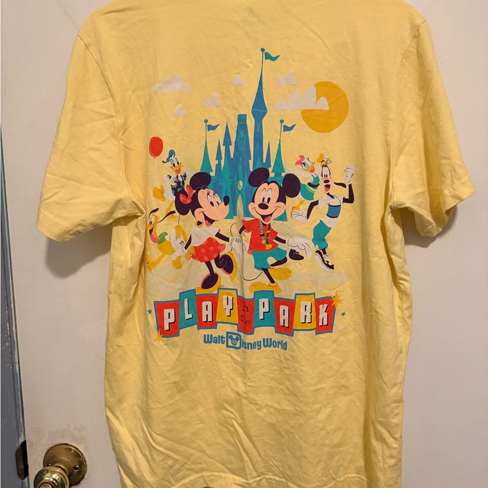 Disney Yellow Pocket T-Shirt with Small Logo - Picture 2 of 3